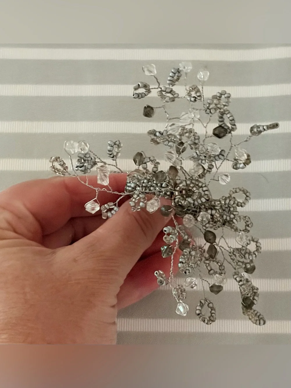Pottery Barn Napkin Rings In Box Set Of Four Silver Spray NWT Original Box